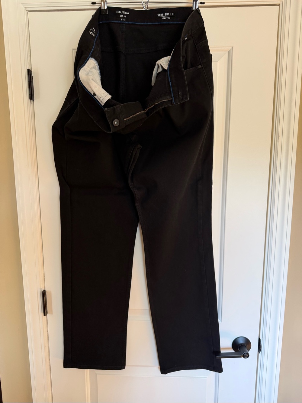 Nautica Men's Straight Leg Black Jeans